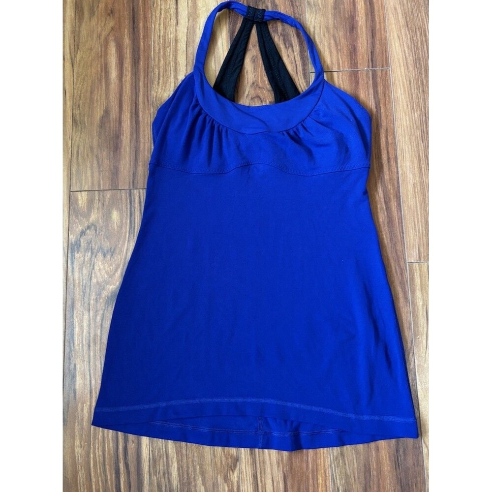 Lululemon Athletica Tank Top Royal Blue Scoop Me Up Racer Back Shirt Size 6